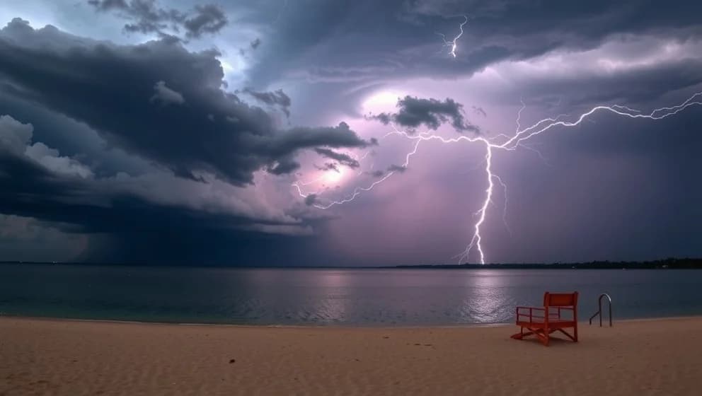 Är det farligt att bada när det åskar?