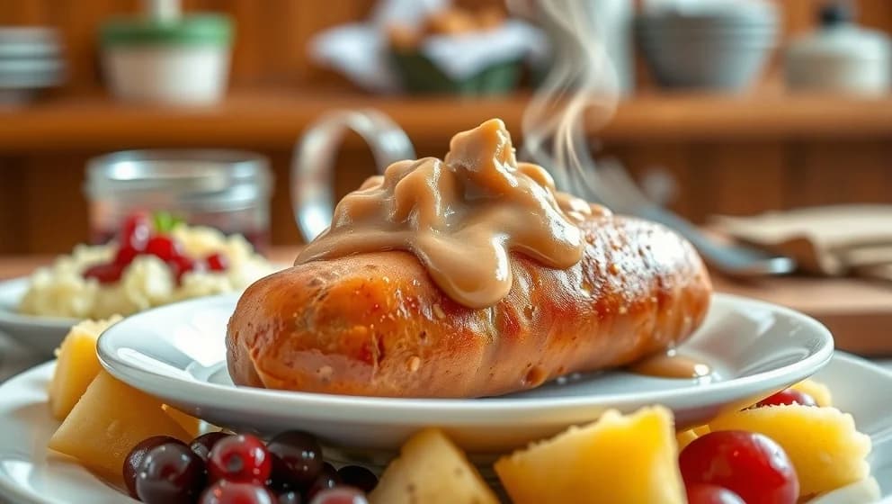 Falukorv i ugn med sås hemma