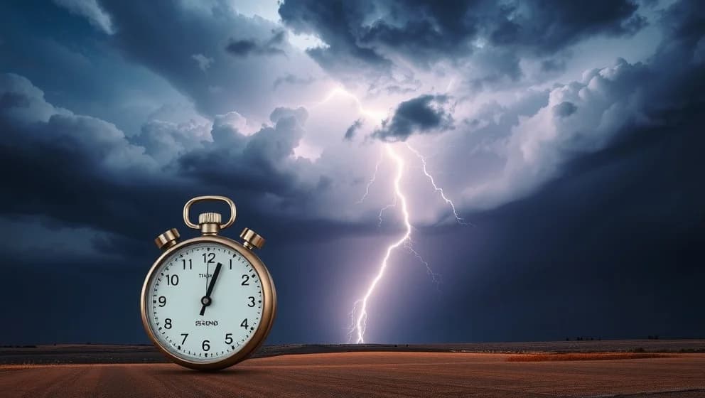 Hur räknar man hur långt bort blixten är